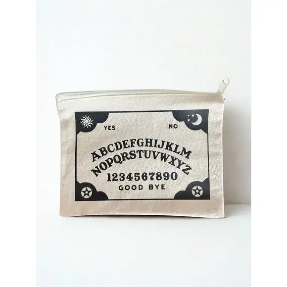 Ouija Board 8.5x6.5 Zip Up Bag - Make Up Cosmetics Travel Accessory Halloween - Picture 2 of 5